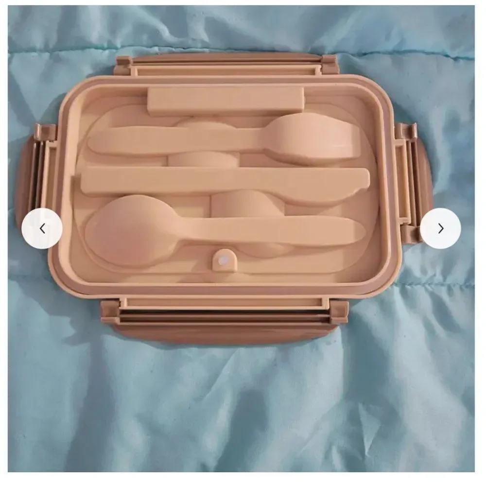 NEW Portion Control Leakproof Lunch Bento Box Microwave Safe Tableware PINK ONLY - Picture 12 of 15